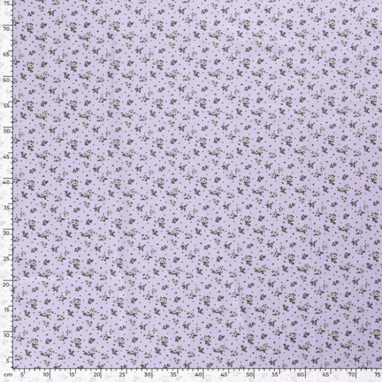 Baumwollstoff mit Blumen in lila.