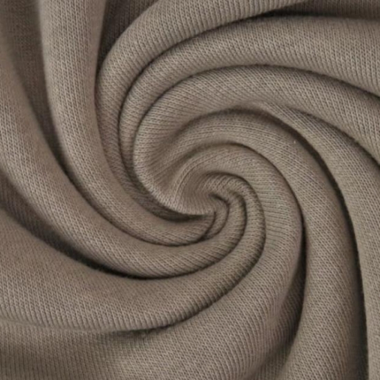 sweatshirtstoff uni in taupe