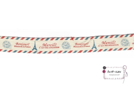 webband  mit paris und frankreich accessoires in naturfarben