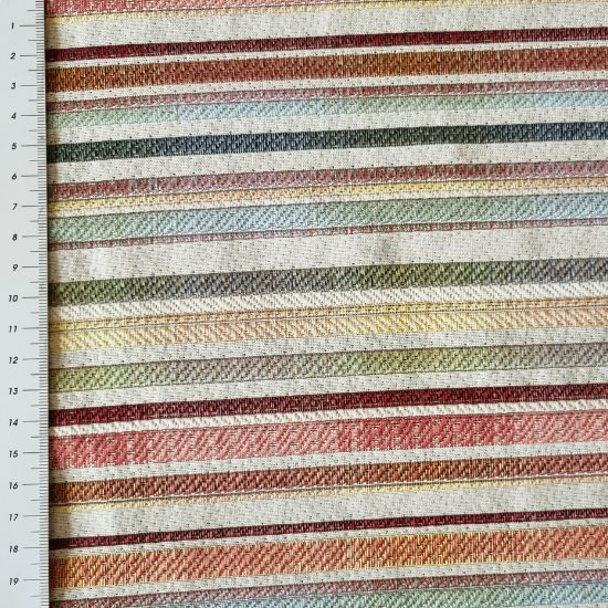 Robuster blickdichter Premium Globelin mit Retro Streifen