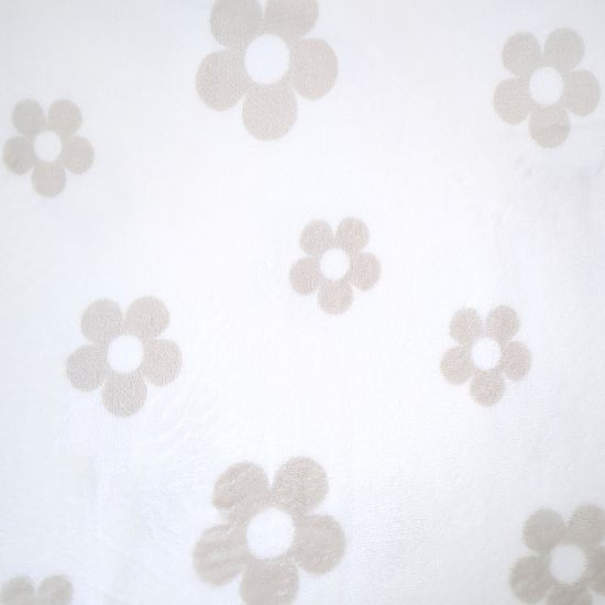 Kuscheliger Wellnessfleece in Offwhite mit Blumen gemustert