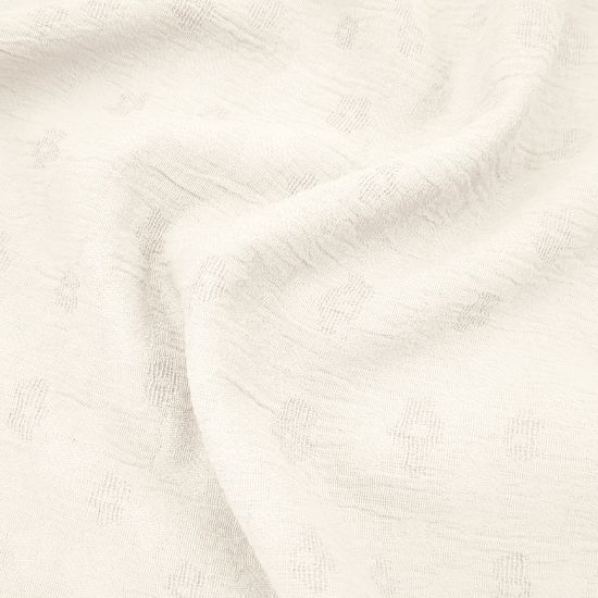 weicher leichter Musselin melange in ecru mit Jacquard Muster