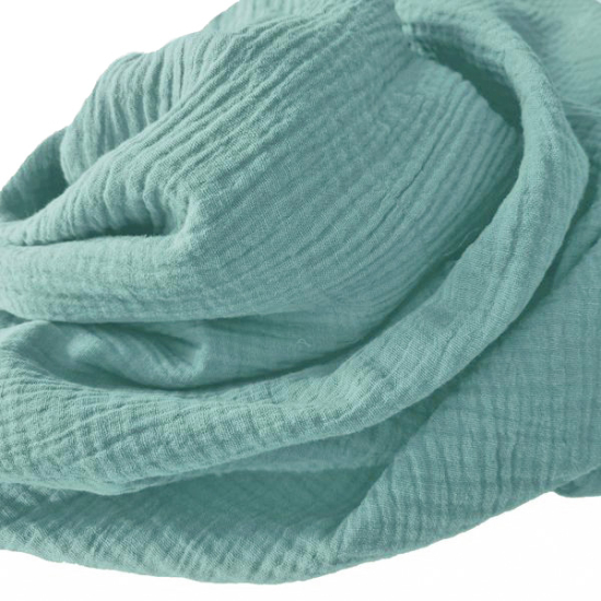 Weicher Double Gauze Musselin aus 100% Baumwolle.