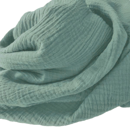 Weicher Double Gauze Musselin aus 100% Baumwolle.