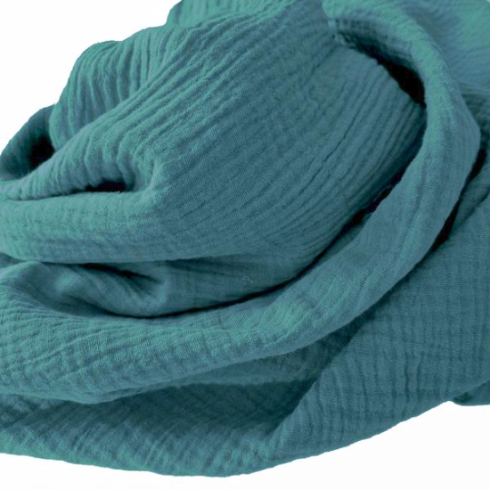 Weicher Double Gauze Musselin aus 100% Baumwolle.