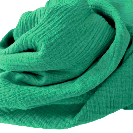 Weicher Double Gauze Musselin aus 100% Baumwolle.
