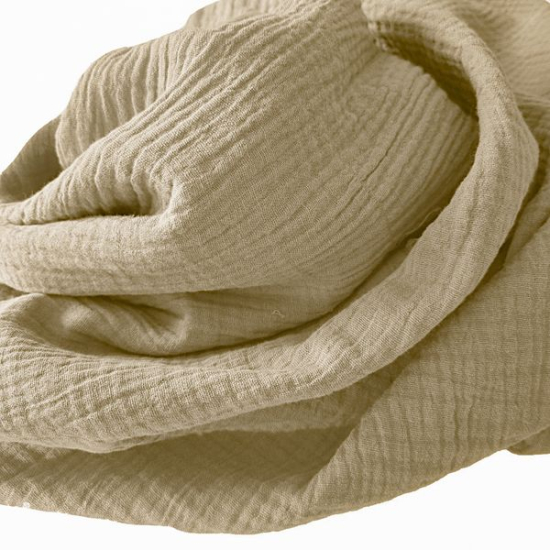 Weicher Musselin Uni in Beige