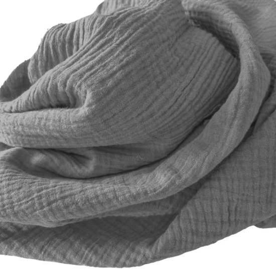 Weicher Double Gauze Musselin aus 100% Baumwolle.