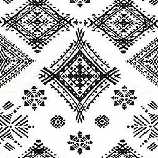 dekostoff aus baumwollgemisch in Türkis gemustert mit geometrischen Formen