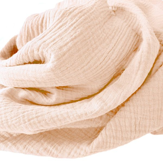 Weicher Double Gauze Musselin aus 100% Baumwolle.