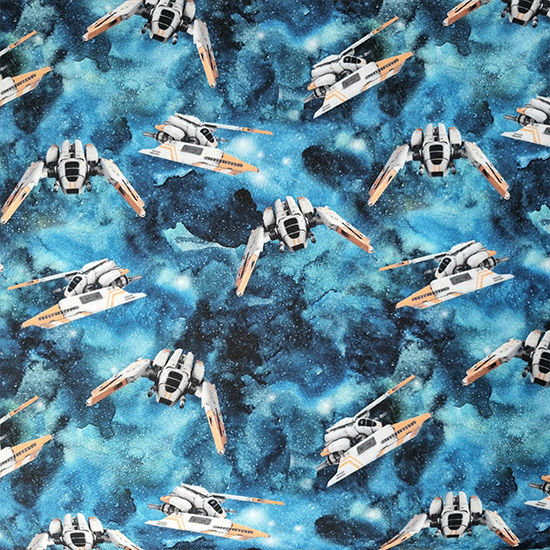 Softshell Doubleface mit trendigem Starwarsmotiv, ideal fuer kleine Weltraumfans