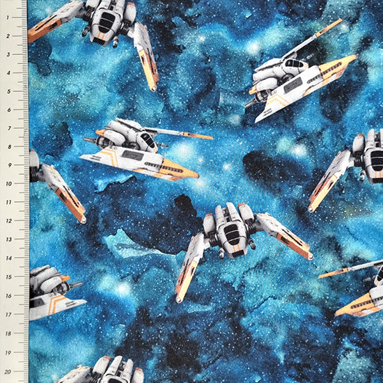 Softshell Doubleface mit trendigem Starwarsmotiv, ideal fuer kleine Weltraumfans