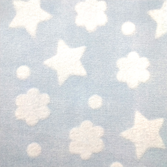 Wellnessfleece Maerchensterne in Pastellgruen, ideal für kuschelige Decken und Kissen