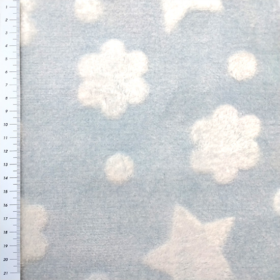 Wellnessfleece Maerchensterne in Pastellgruen, ideal für kuschelige Decken und Kissen