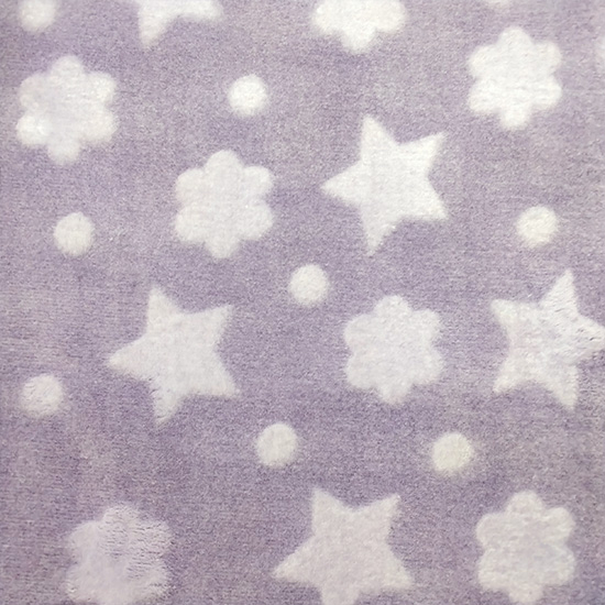 Wellnessfleece Maerchensterne in Lila, ideal für kuschelige Decken und Kissen