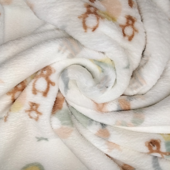 Wellnessfleece mit bunten Tieren und Zahlengemustert, ideal für kuschelige Decken und Kissen