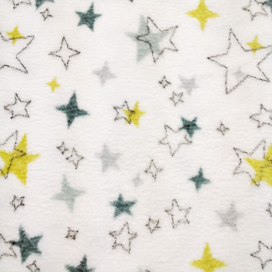 Wellnessfleece mit Sternen gemustert