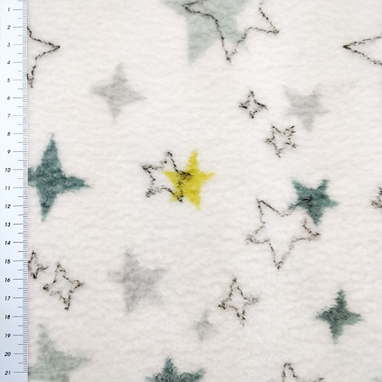 Wellnessfleece mit Sternen gemustert