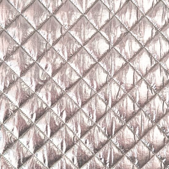 warmer kuscheliger Steppstoff in bronze metallic creased