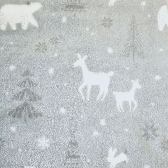 Kuscheliger Wellnessfleece mit Winterweltmotiv