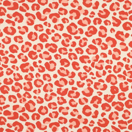 Weicher kuscheliger Sweatstoff in Ecru mit Leopardenmuster