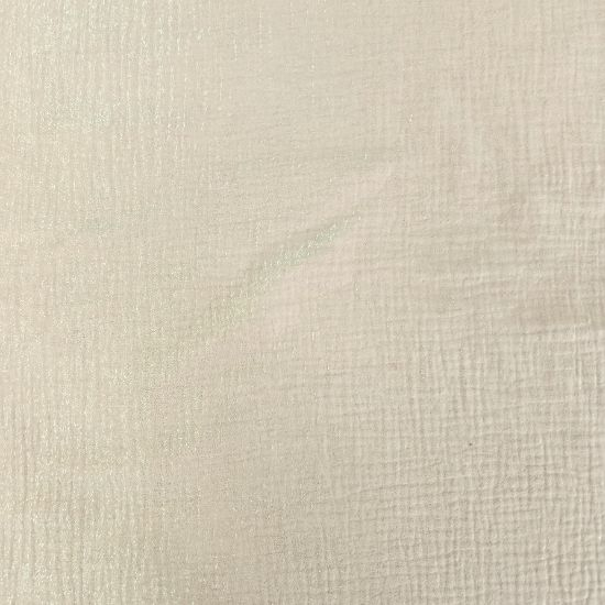 Zarter weicher Musselin in vanille mit Schimmereffekt