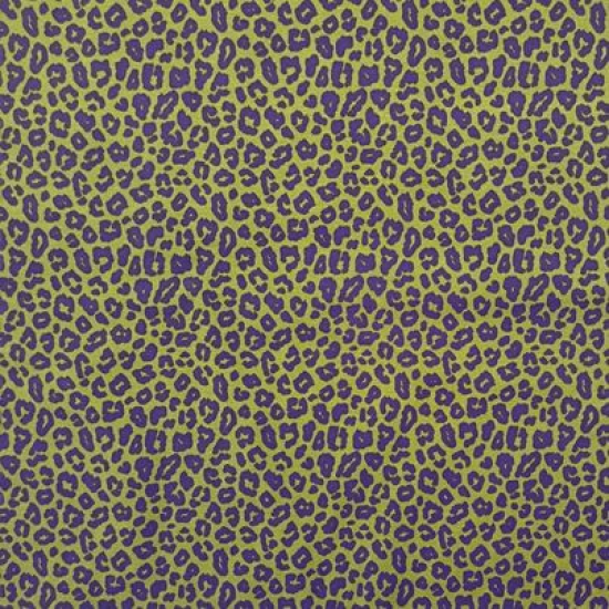 Weich fallender Swafing Jersey in senfgelb mit kleinem Leoprint in violett