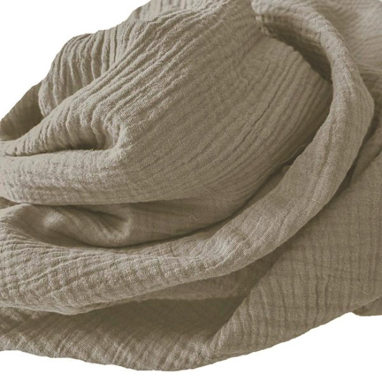 Weicher Musselin Uni in Taupe
