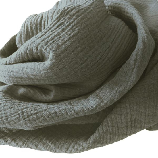 Weicher Double Gauze Musselin aus 100% Baumwolle.