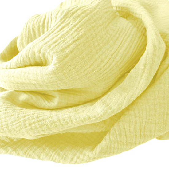 Weicher Double Gauze Musselin aus 100% Baumwolle.