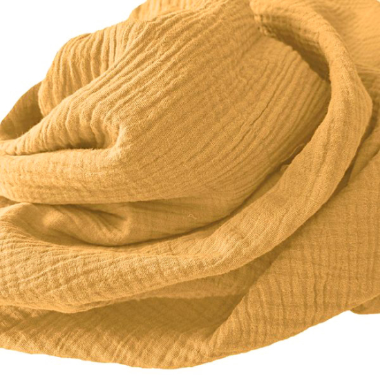 Weicher Double Gauze Musselin aus 100% Baumwolle.