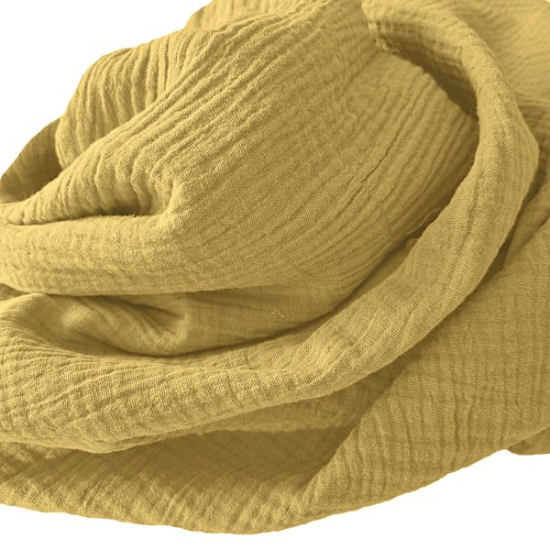 Weicher Double Gauze Musselin aus 100% Baumwolle.