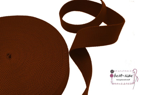 baumwollgurtband in braun