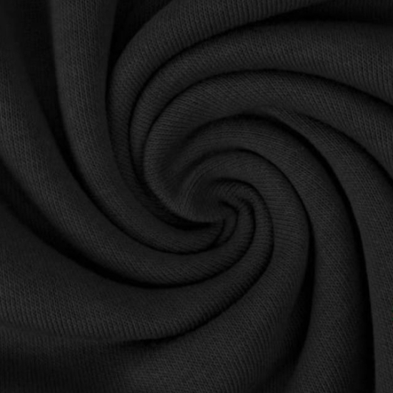sweatstoff uni in schwarz