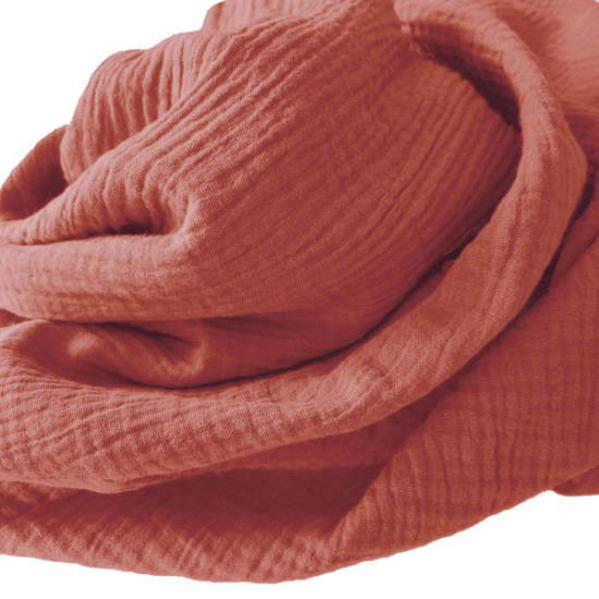 Weicher Double Gauze Musselin aus 100% Baumwolle.