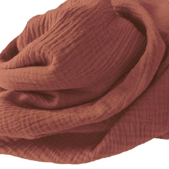 Weicher Double Gauze Musselin aus 100% Baumwolle.