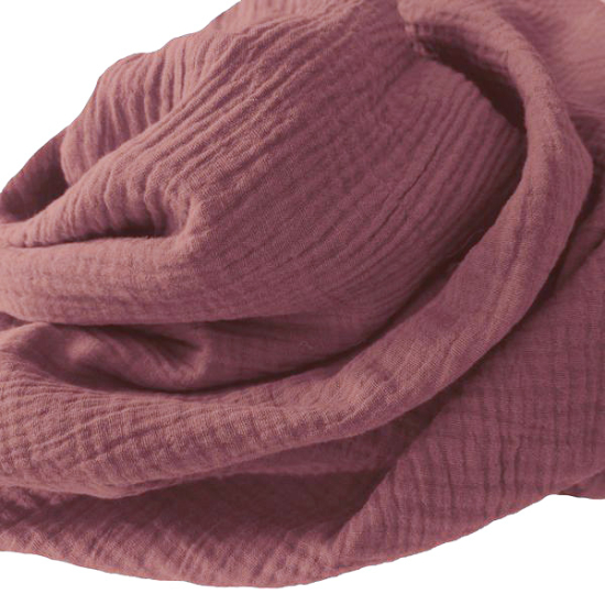 Weicher Double Gauze Musselin aus 100% Baumwolle.