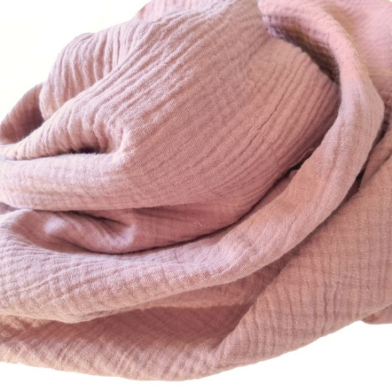 Weicher Double Gauze Musselin aus 100% Baumwolle.