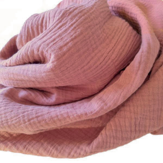 Weicher Double Gauze Musselin aus 100% Baumwolle. Wir haben Musselin in über 100 Farben im Sortiment!