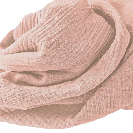 Weicher Double Gauze Musselin aus 100% Baumwolle.