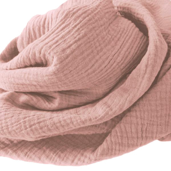 Weicher Double Gauze Musselin aus 100% Baumwolle.