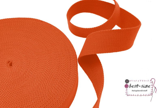 baumwollgurtband in orange