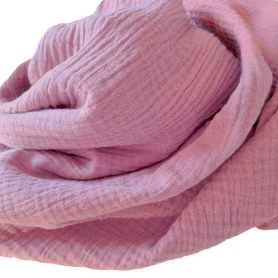 Weicher Double Gauze Musselin aus 100% Baumwolle.