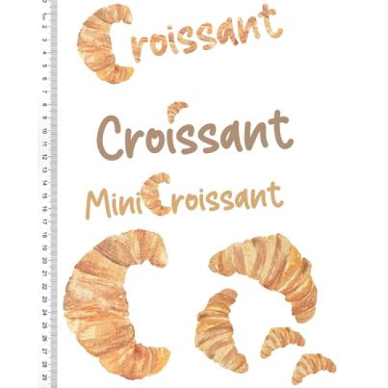 Bügelbilder mit leckeren Croissants und Worten