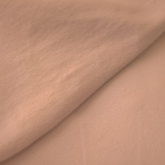 Kuschelweicher French Terry Brushed in uni Lachs