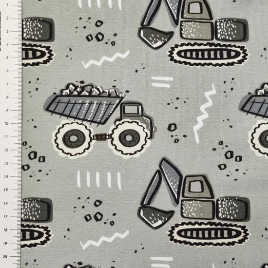 French Terry Baustelle Eisblau