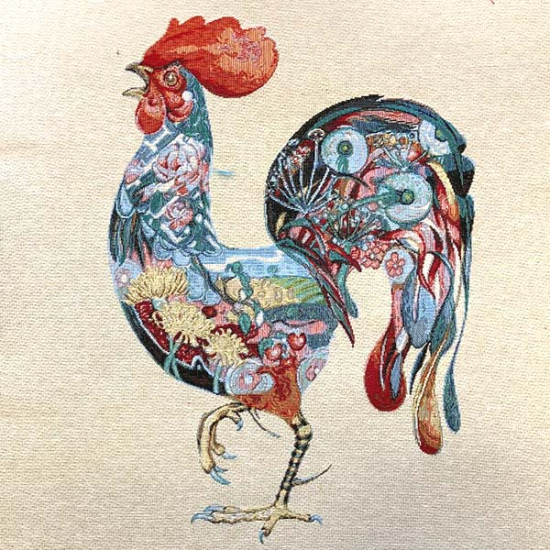 Gobelin Panel mit einer Hahn