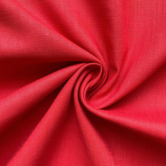 Leichter Leinenstoff in rot.