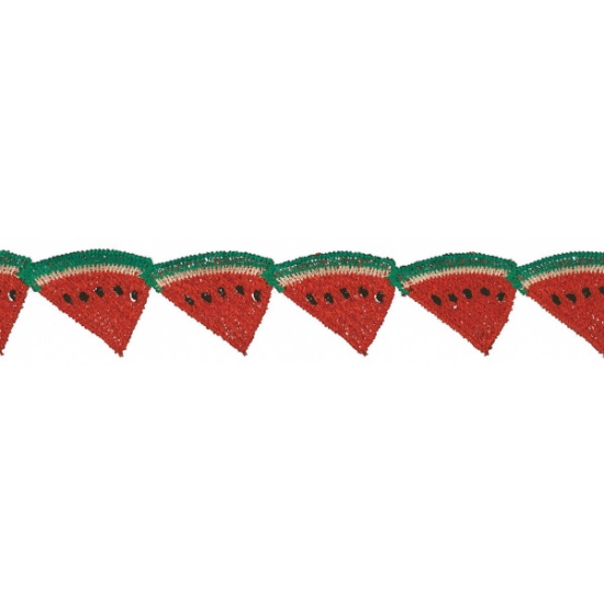 Baumwollwebband mit Wassermelonen gemustert