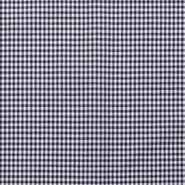 Baumwollstoff in marine mit verschiedenen Mustern.